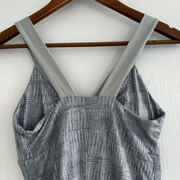 Patagonia Corinne Grey Geometric Print Sleeveless Dress Small Grey - Picture 5 of 7